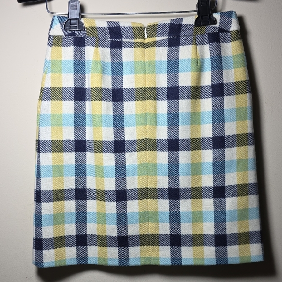 Boden British Tweed 100% Wool Plaid Mini Skirt - Picture 3 of 5